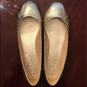 Gold Lilly Pulitzer Flats